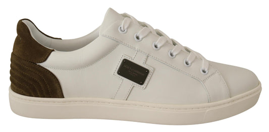 Dolce & Gabbana Chic White Leather Sneakers for Men