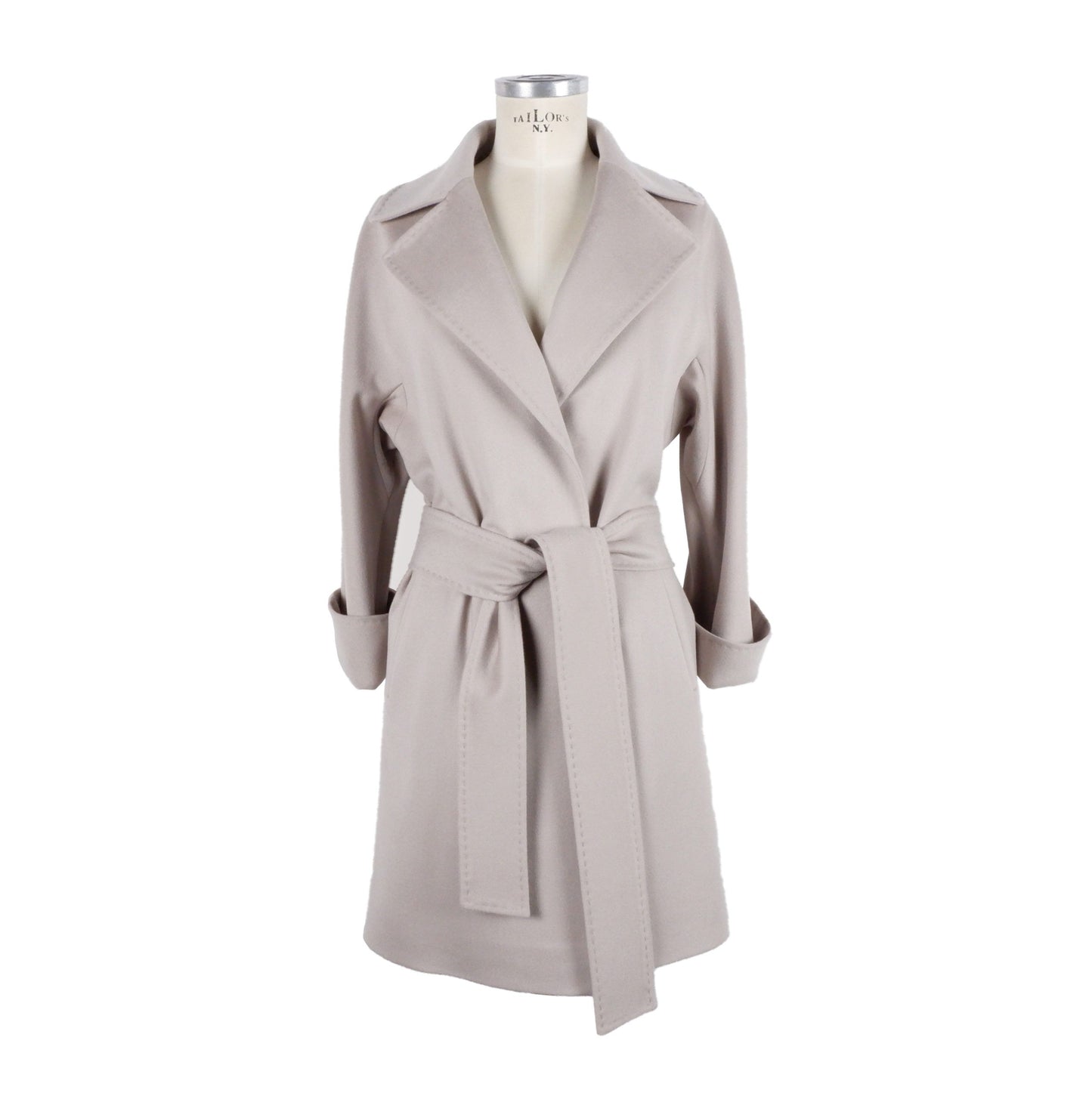 Elegant Beige Wool Jacket - Made in Italy