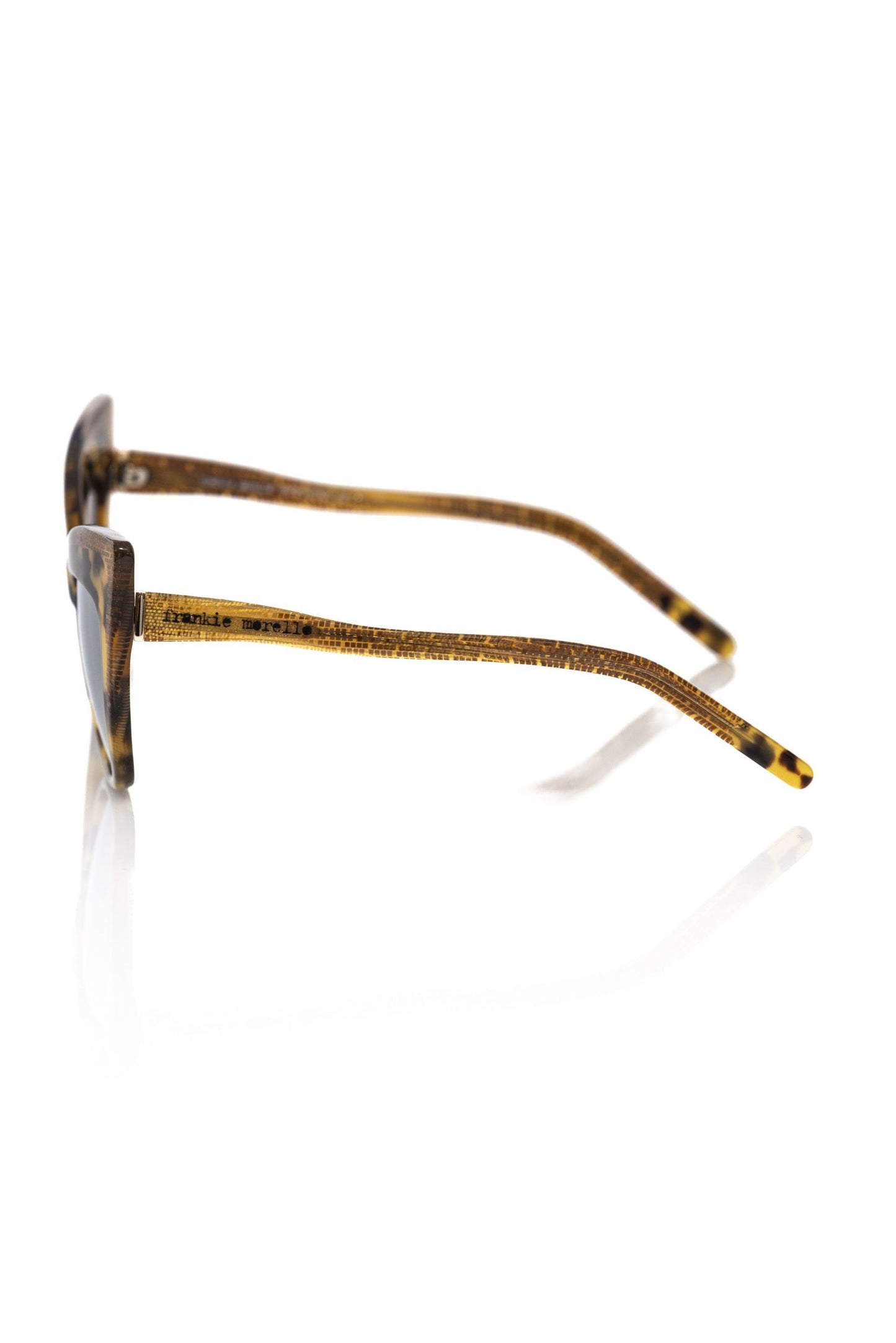 Frankie Morello Brown Acetate Women Sunglass