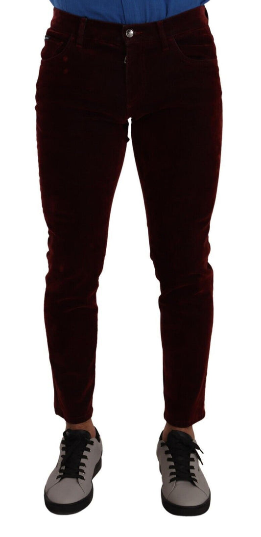 Dolce & Gabbana Bordeaux Slim Fit Skinny Jeans