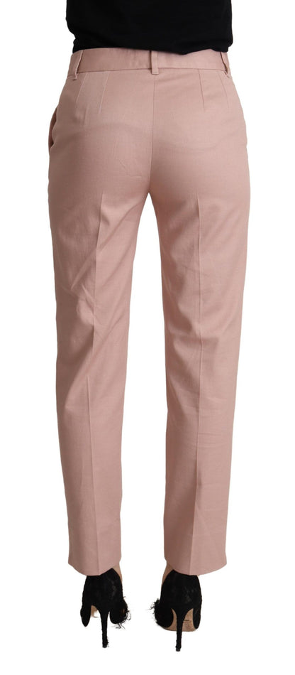 Dolce & Gabbana Elegant Pink Tapered Pants for Sophisticated Style