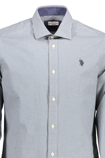 U.S. POLO ASSN. Light Blue Cotton Men Shirt