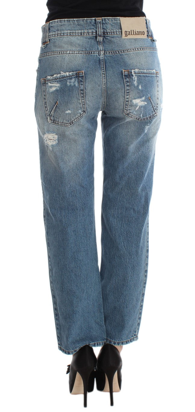 John Galliano Chic Boyfriend Blue Wash Jeans