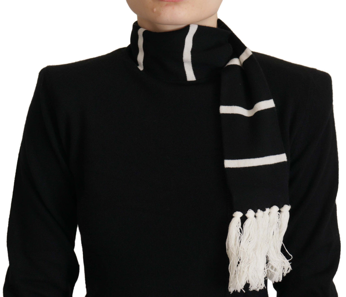 Dolce & Gabbana Elegant Black Cashmere Turtleneck Sweater