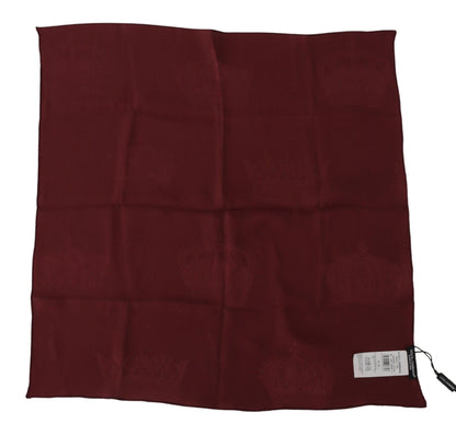 Dolce & Gabbana Elegant Red Silk Square Scarf Wrap