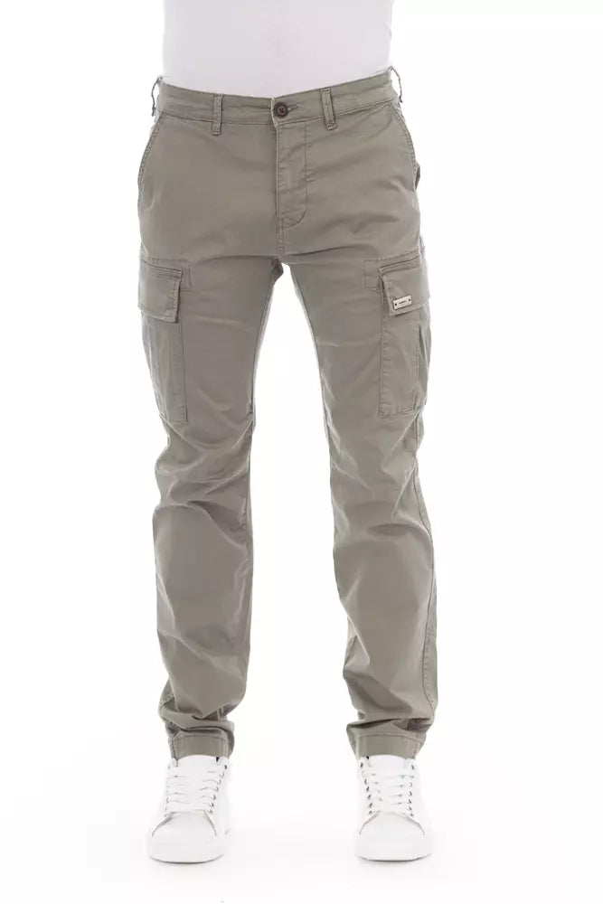 Baldinini Trend Beige Cotton Men Cargo Pants