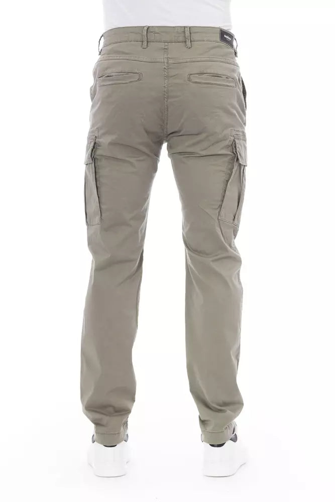 Baldinini Trend Beige Cotton Men Cargo Pants