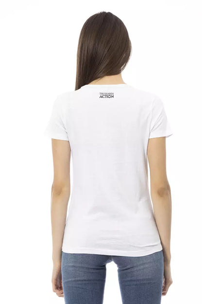 Trussardi Action White Cotton Women Top