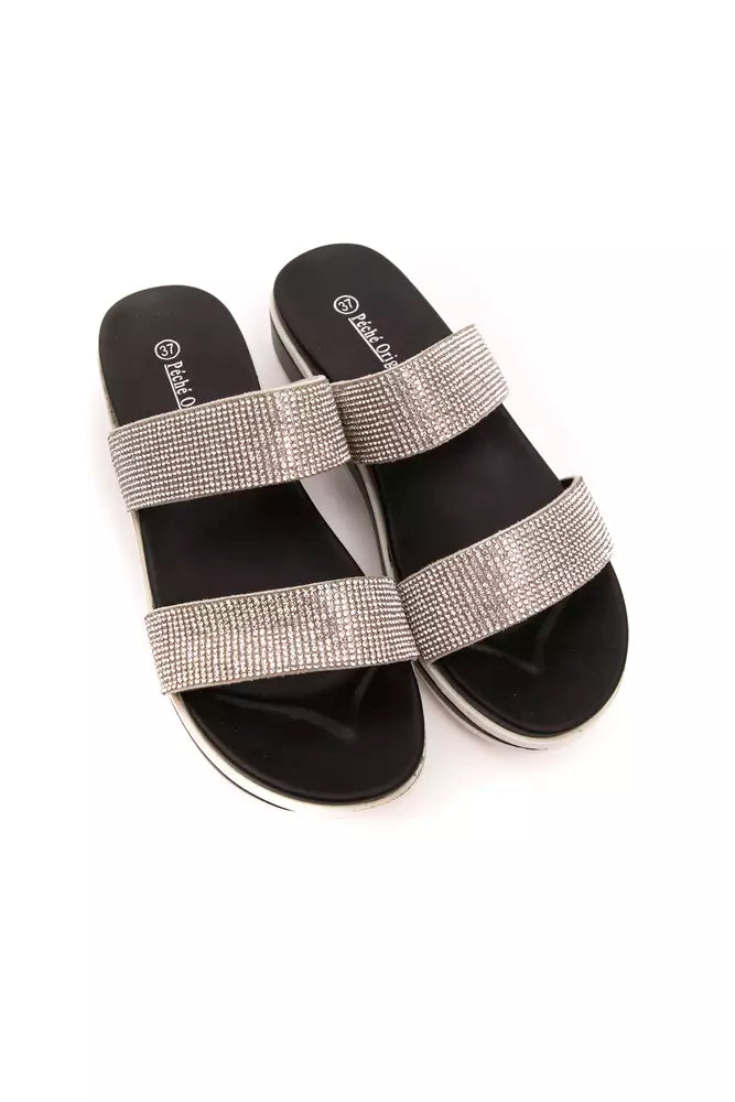 Péché Originel Silver Textile Women Sandal