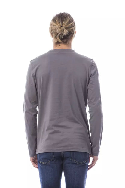 Verri Gray Cotton Men T-Shirt