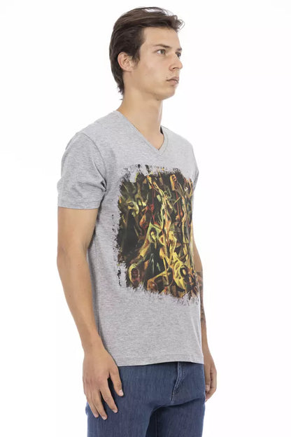 Trussardi Action Gray Cotton Mens TShirt