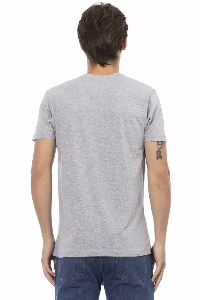 Trussardi Action Gray Cotton Mens TShirt