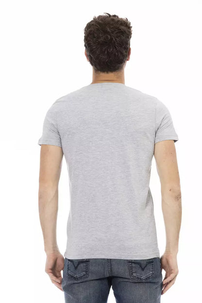 Trussardi Action Gray Cotton Men T-Shirt