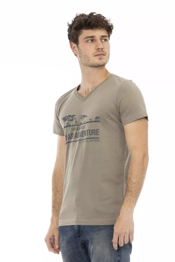 Trussardi Action Brown Cotton Men's T-Shirt