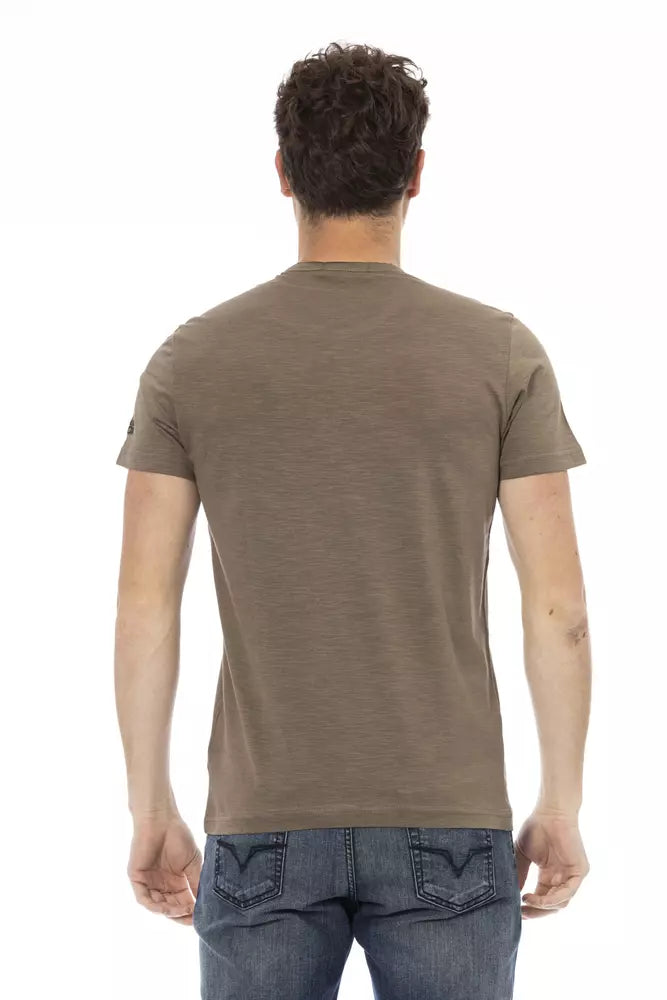 Trussardi Action Brown Cotton Men T-Shirt