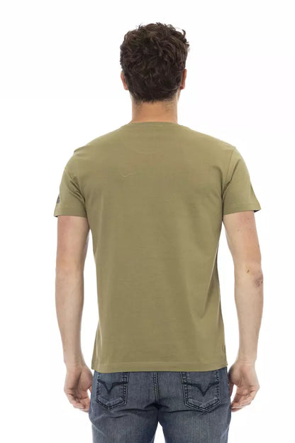 Trussardi Action Green Cotton Men T-Shirt