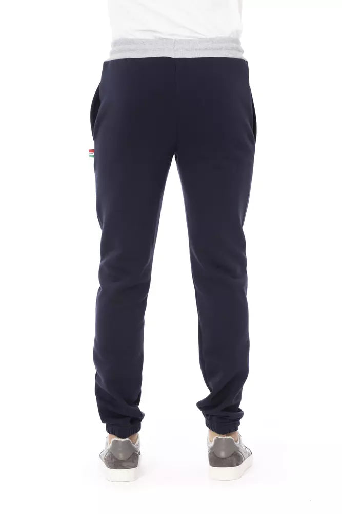 Baldinini Trend Blue Cotton Men Sport Pant