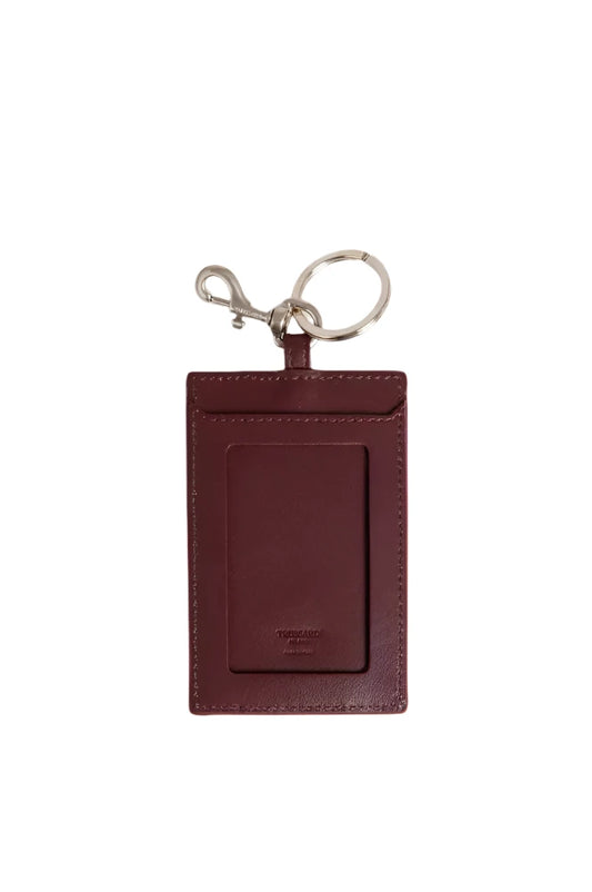 Trussardi Brown Leather Men Keychain