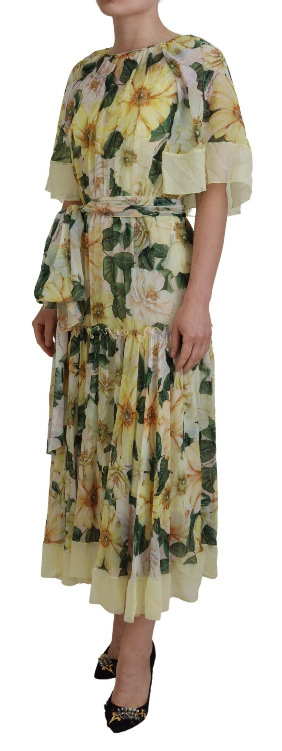 Dolce & Gabbana Elegant Silk Floral Maxi Dress