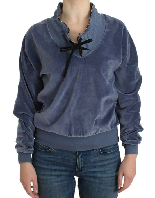 Cavalli Elegant Mock Sweater with Rhinestone Detail - Obsession Luxury