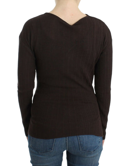 Cavalli Chic Keyhole Virgin Wool Sweater - Obsession Luxury