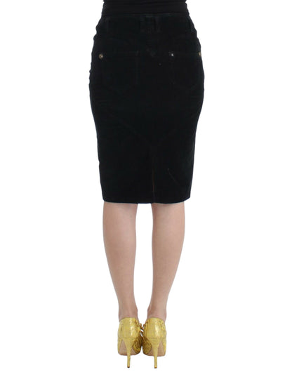 Cavalli Elegant Black Pencil Skirt for Sophisticated Style - Obsession Luxury