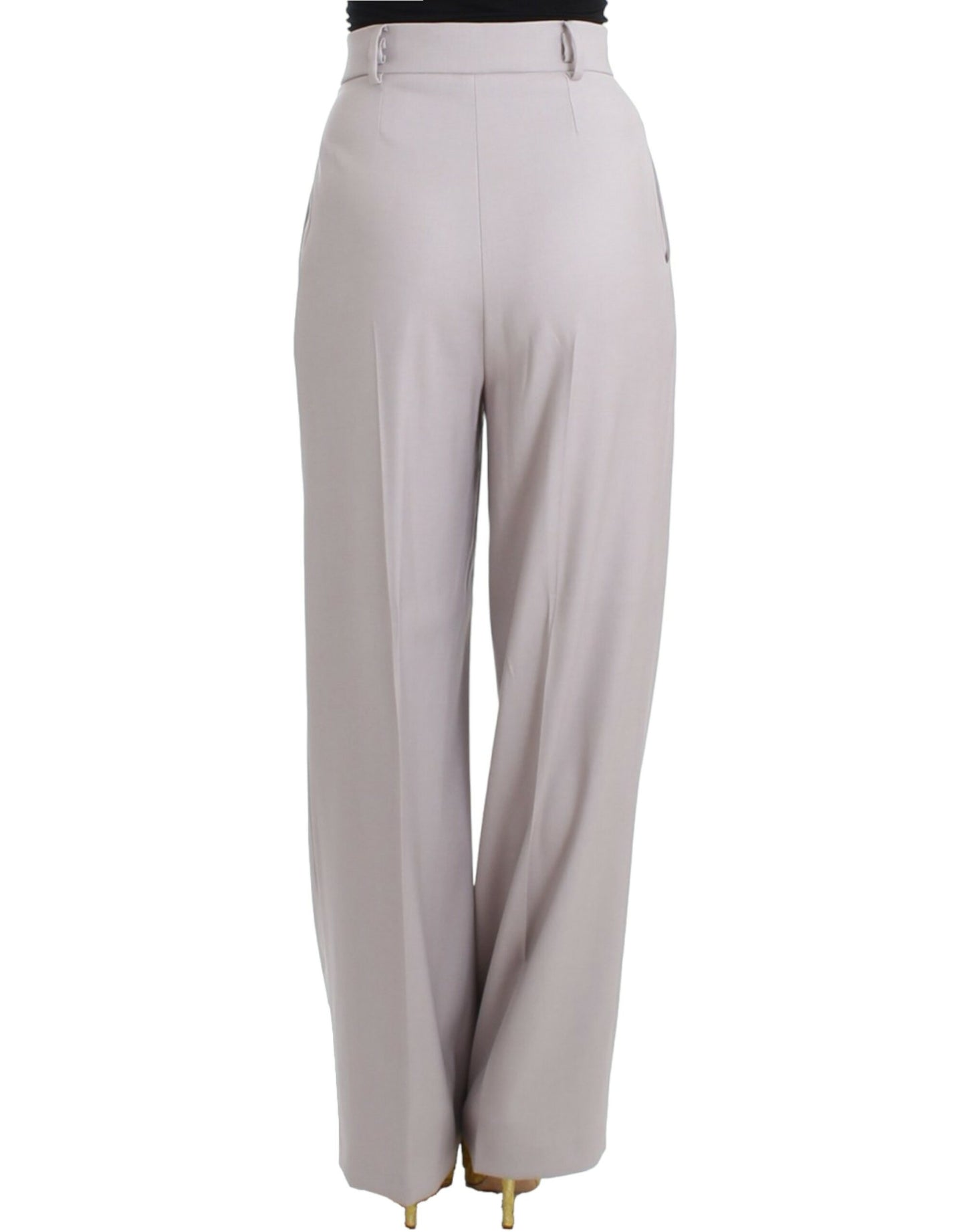 Cavalli Sophisticated High Waisted Gray Pants - Obsession Luxury