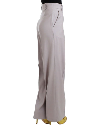 Cavalli Sophisticated High Waisted Gray Pants - Obsession Luxury