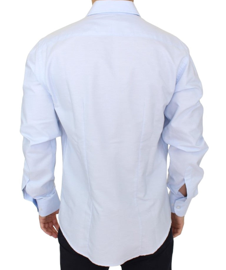 Cavalli Elegant Light Blue Italian Cotton Shirt - Obsession Luxury