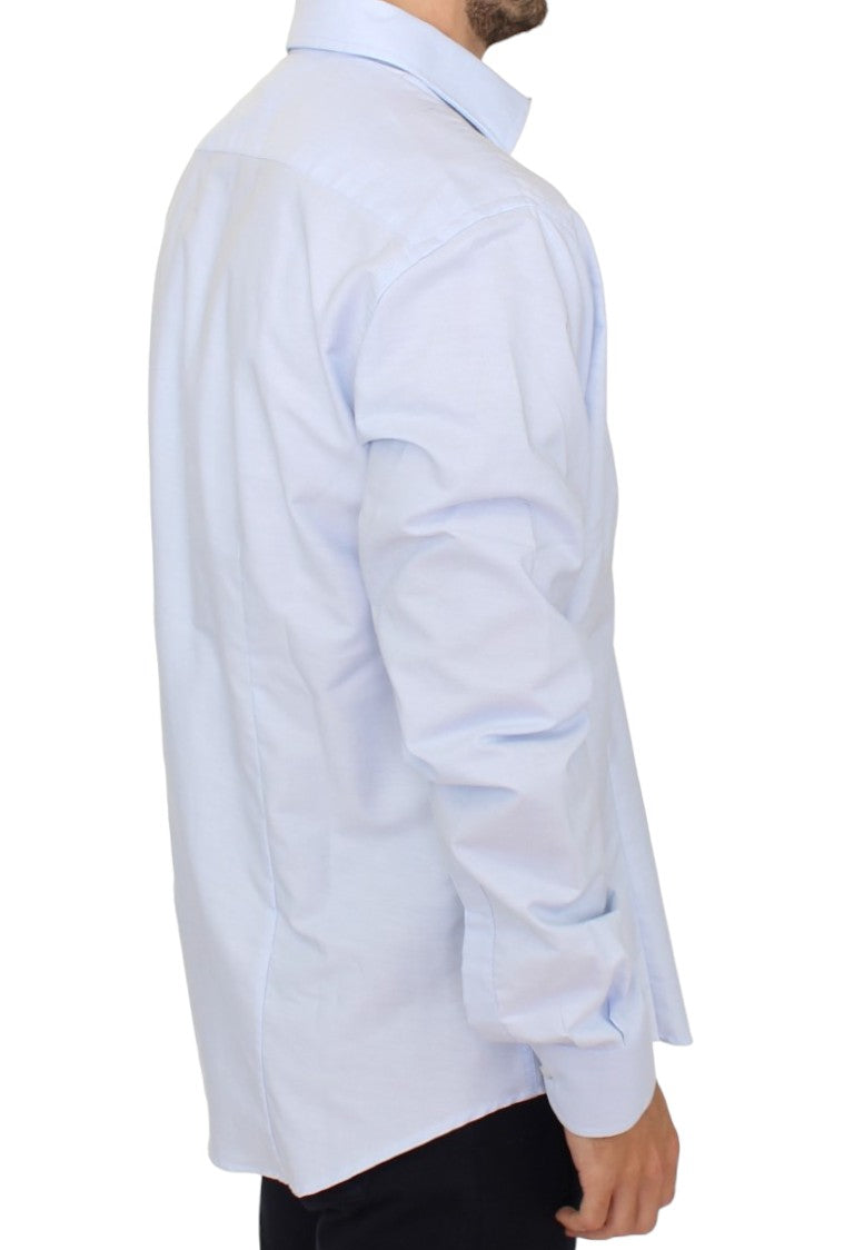 Cavalli Elegant Light Blue Italian Cotton Shirt - Obsession Luxury