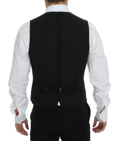 Dolce & Gabbana Elegant Black Wool Dress Vest - Obsession Luxury