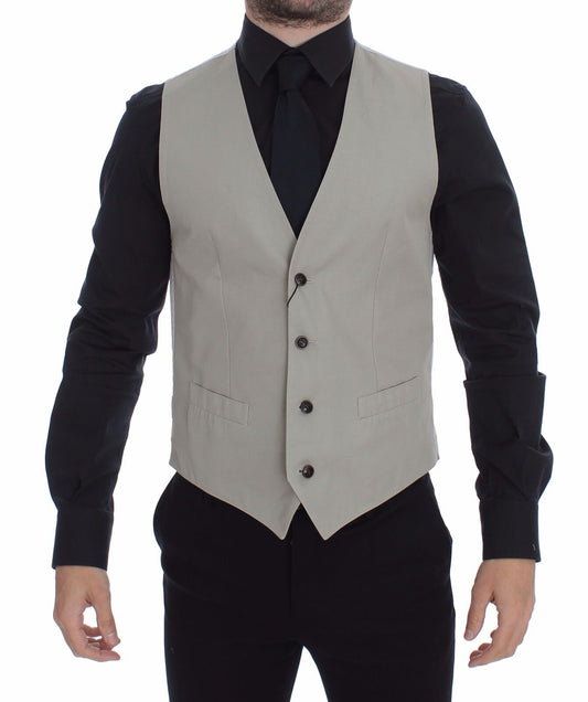 Dolce & Gabbana Chic Beige Single Breasted Dress Vest - Obsession Luxury