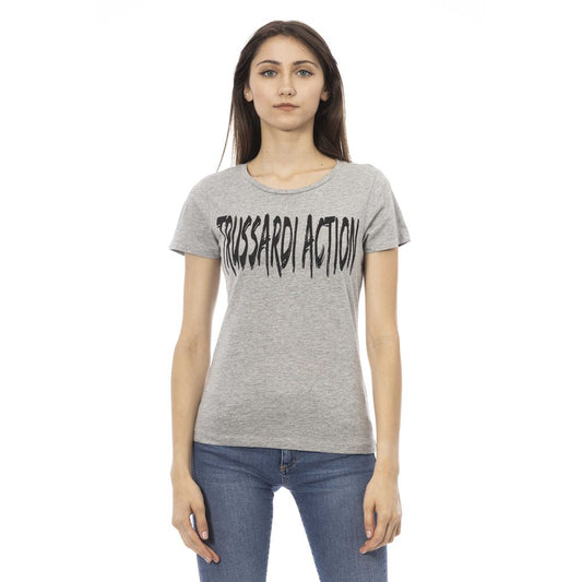 Trussardi Action Gray Cotton Women Top