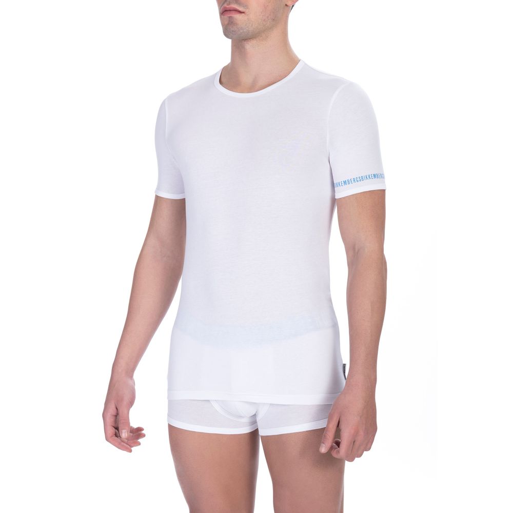 Bikkembergs White Cotton Men T-Shirt