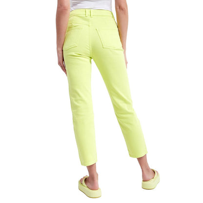 Patrizia Pepe Chic High-Waisted Lime Trousers