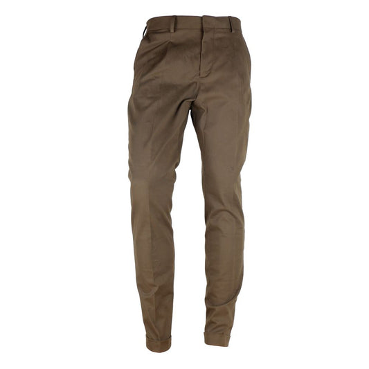 Made in Italy Brown Wool Men Trousers