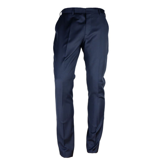 Made in Italy Blue Wool Men Trousers