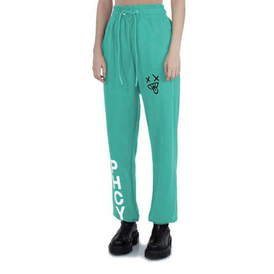 Pharmacy Industry Green Cotton Women Trouser