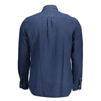 U.S. POLO ASSN. Blue Cotton Men Shirt