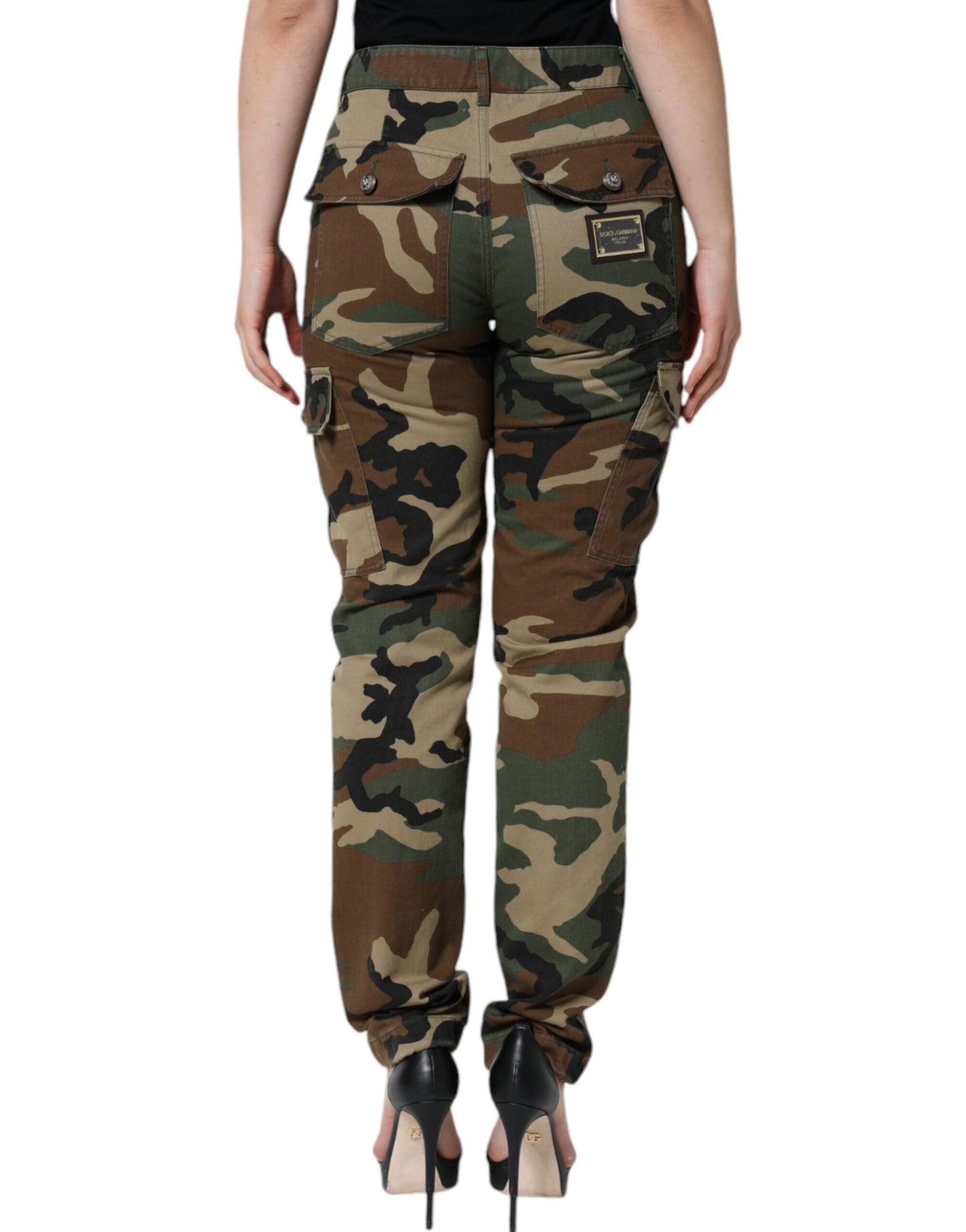 Dolce & Gabbana Multicolor Camouflage Cargo Pants