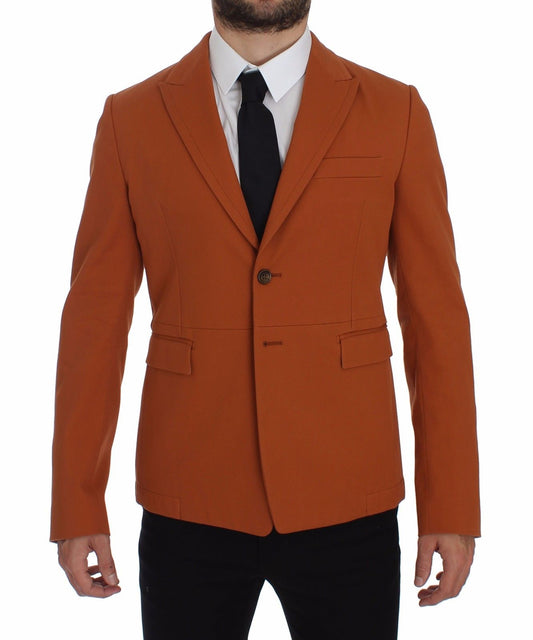 Dolce & Gabbana Elegant Orange Casual Cotton Blend Blazer - Obsession Luxury