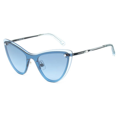 Swarovski Blue Metal Sunglasses