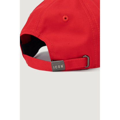 Icon Red Cotton Hats & Cap