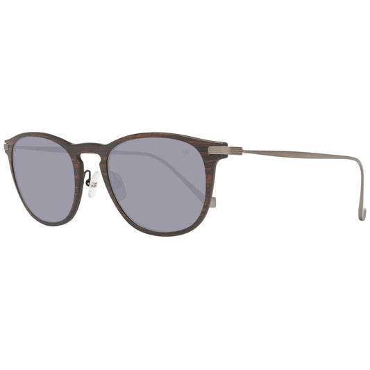 Hackett Brown Wood And Metal Sunglasses