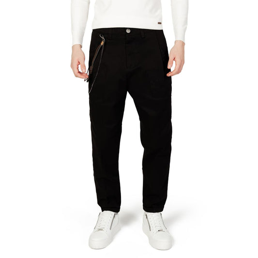 Gianni Lupo Black Cotton Jeans & Pant