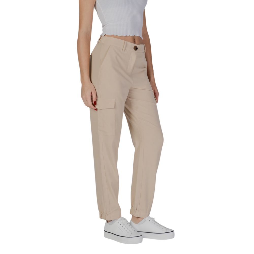 B.Young Beige Polyester Jeans & Pant