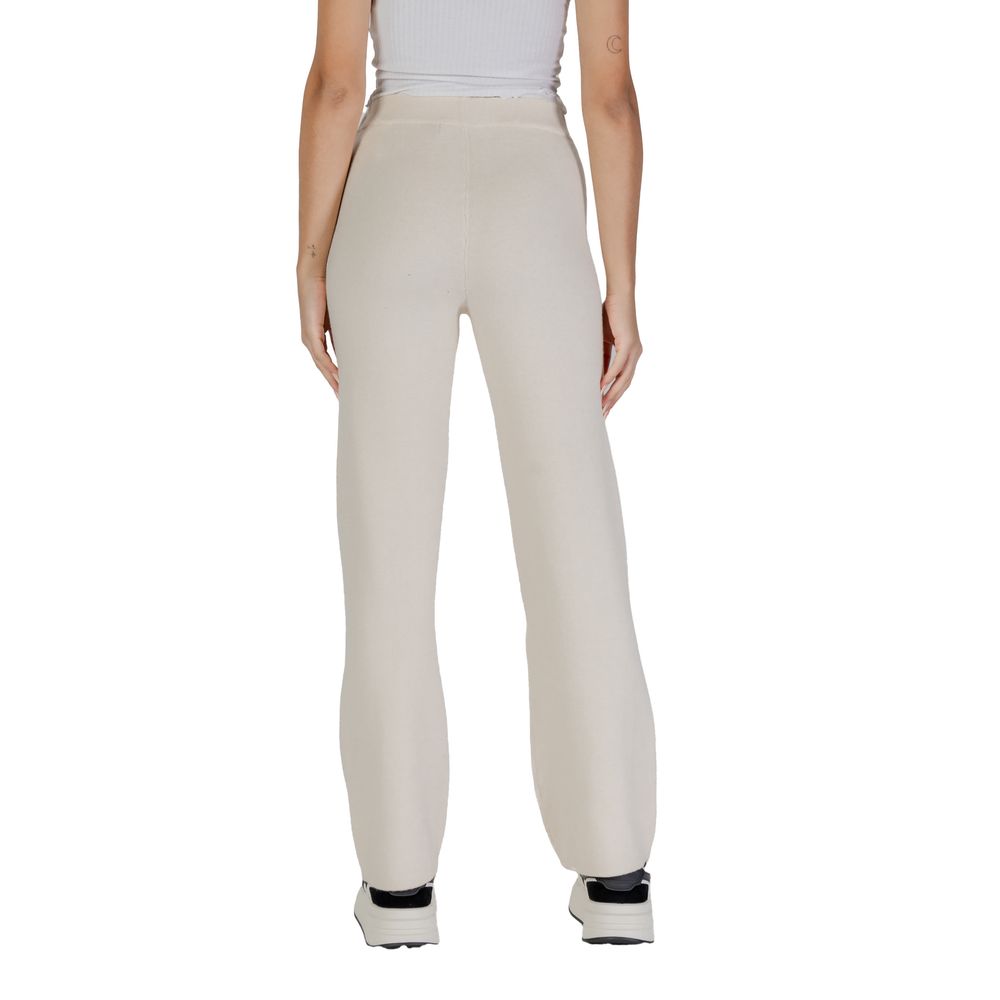 Vero Moda Cream Viscose Jeans & Pant