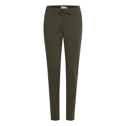 ICHI Green Polyester Jeans & Pant