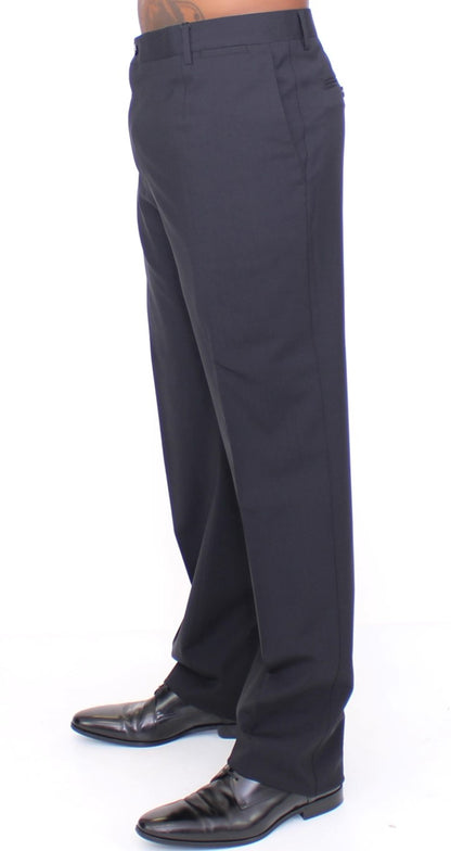 Dolce & Gabbana Elegant Pleated Black Wool Trousers - Obsession Luxury