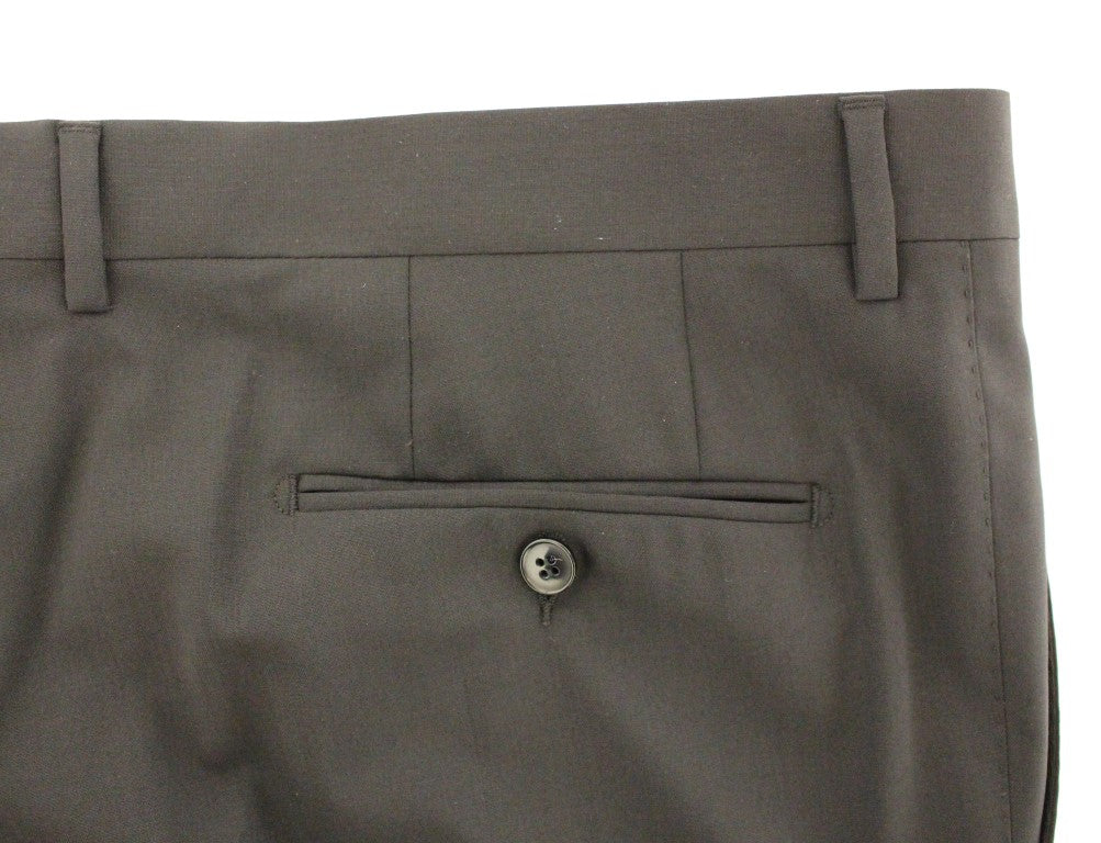 Dolce & Gabbana Elegant Pleated Black Wool Trousers - Obsession Luxury